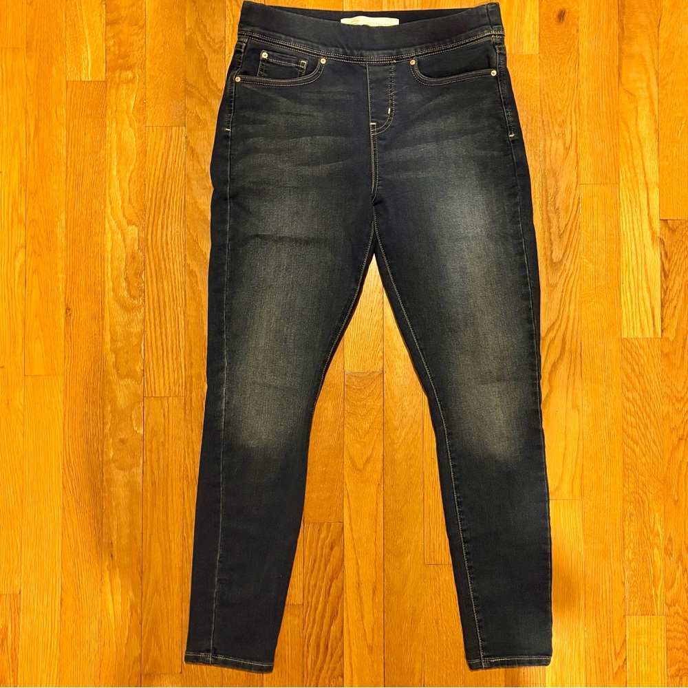 Levi Strauss Signature Totally Shaping Pull-On Skinny Jeans 10S W30 L28 Blue